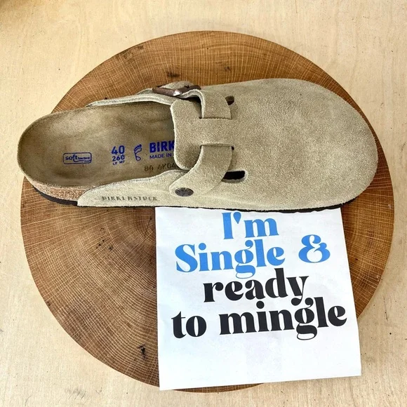 Birkenstock | SINGLE LEFT ONLY Boston Clog in Tan Suede Size 40/9- Replacement - Picture 7 of 12